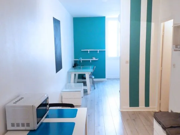Studio meublé 27 m2 Nantes quartier Jardin des plantes Clemenceau proches commerces et commodité 
