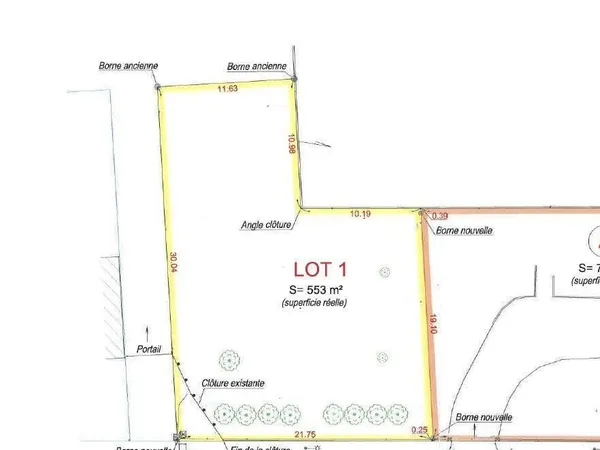 Terrain 553 m² Saint-Denis-Lanneray 