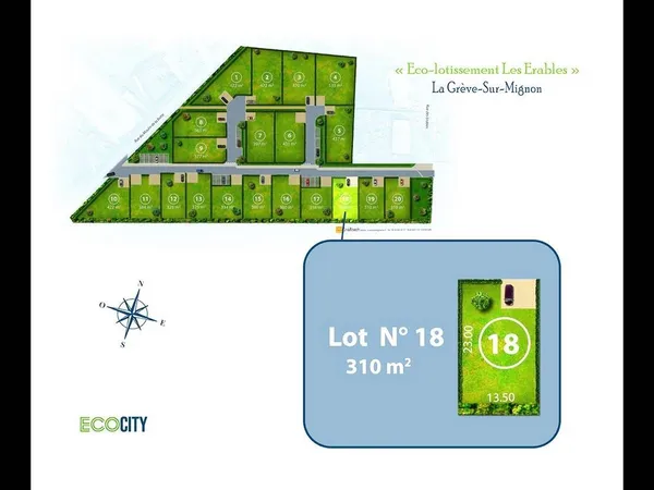 Terrain 310 m² 
