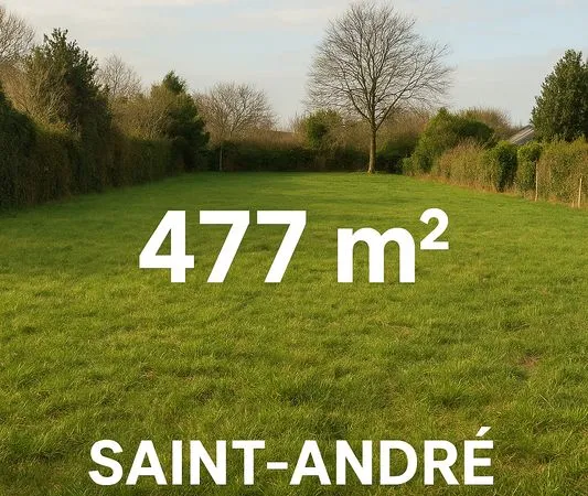 Terrain constructible 477 m² Saint-André - Rare à la vente 
