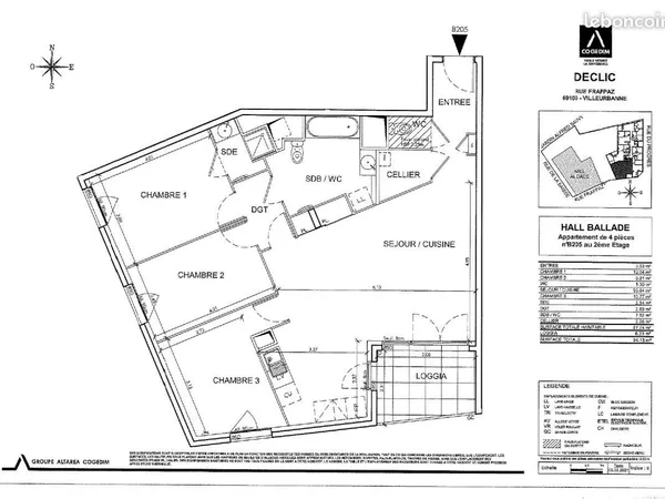 Appartement 4 pièces 87 m² 