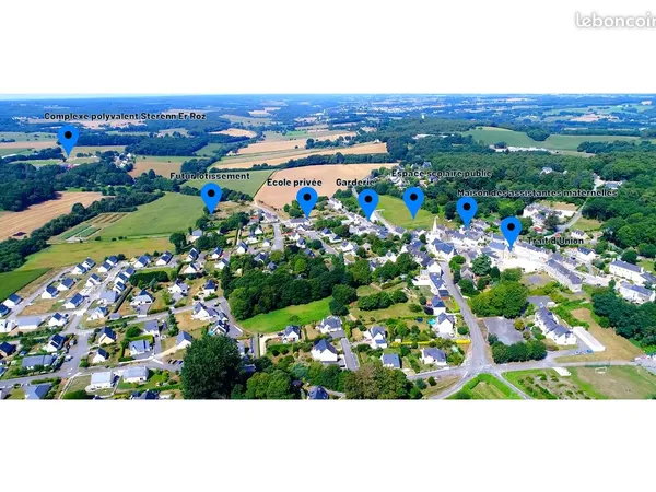 Terrain à bâtir - viabilisé - libre de constructeur - en lotissement communal 
