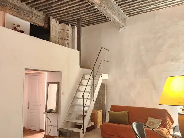 Dans hôtel particulier XVIIIème superbe T2 beaux volumes centre historique rénové 