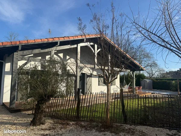 Maison landaise rénovée + piscine, 4 chambres- Terrain 1170 m² 