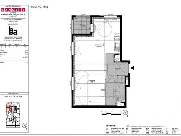 Appartement 2 pièces 41 m² 