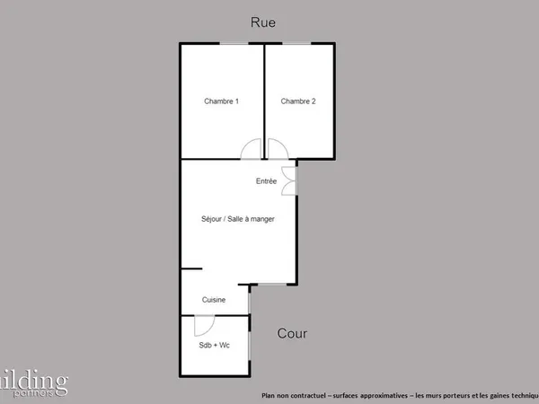 Appartement 3 pièces 48 m² 