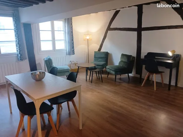 T2 lumineux - proche Jardin Hotel de ville - Immeuble normand 