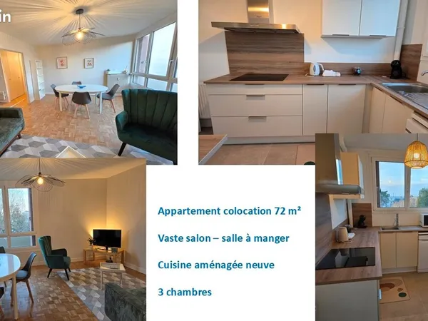 Colocation bon quartier : 3 chambres 