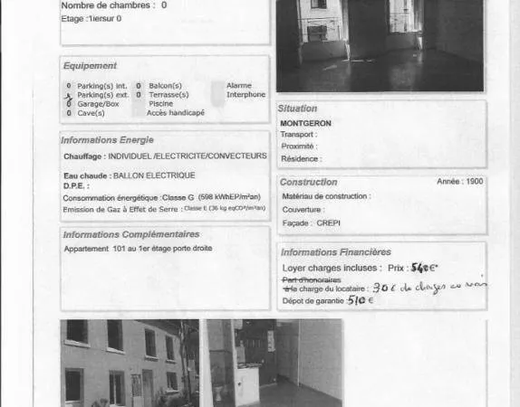 Studio 1 pièce 21 m² 