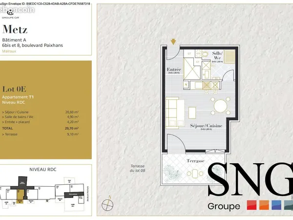 Appartement 1 pièce 29 m² 