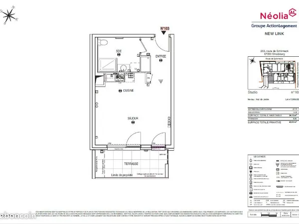 Appartement 1 pièce 34 m² 