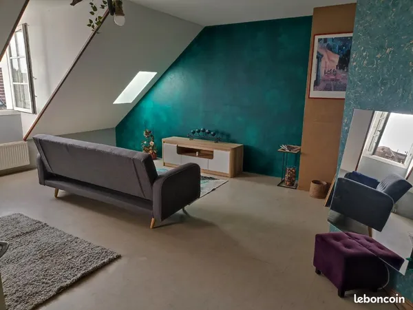 T2 en bail meublé 51m2 immeuble sécurisé 