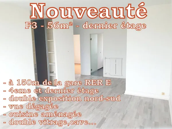 Appartement 3 pièces 56 m² 