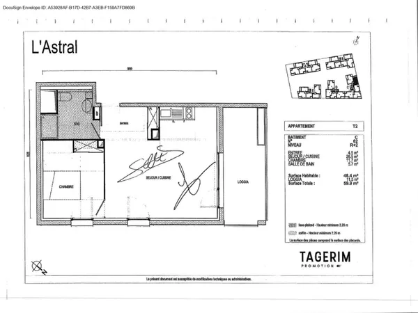Appartement 2 pièces 48 m² 