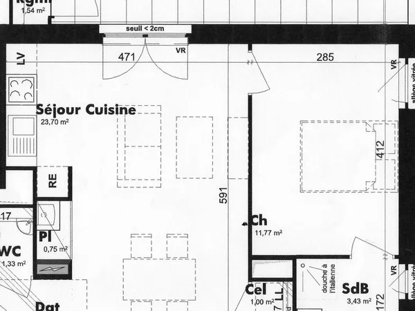 Location appartement 2 pièces 