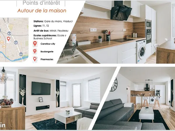 Charmante Maison Coloc - 3ch (1 dispo) - centre ville proche gare 