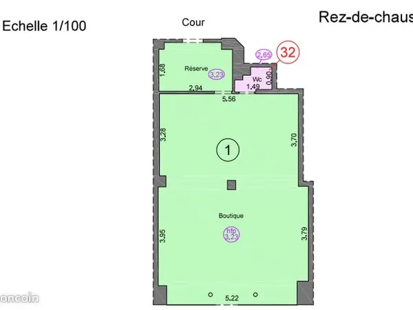 Boutique 65 m² 