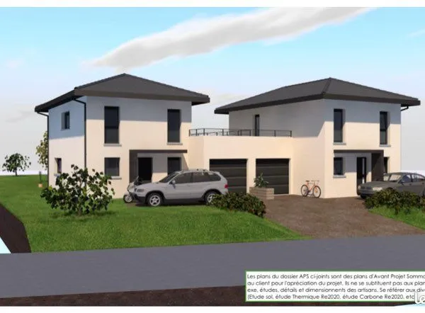 Terrain à vendre avec permis de construction pour 2 maisons 