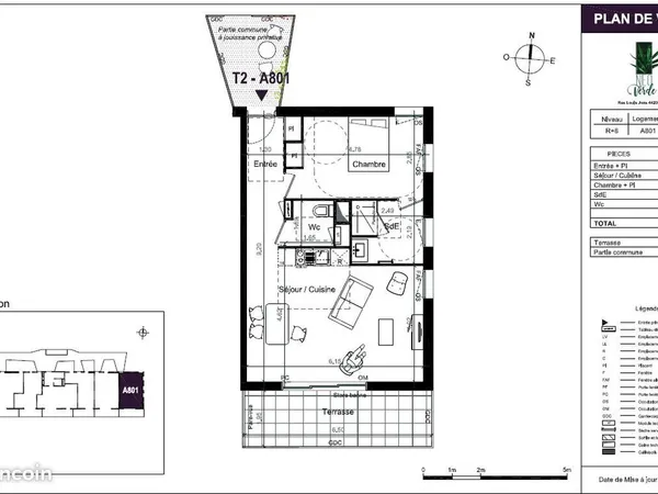 Appartement 2 pièces 54 m² 