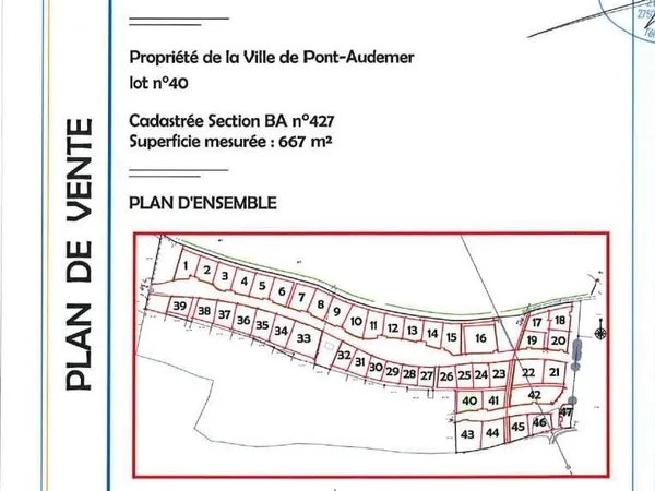 Terrain à bâtir 667 m² 