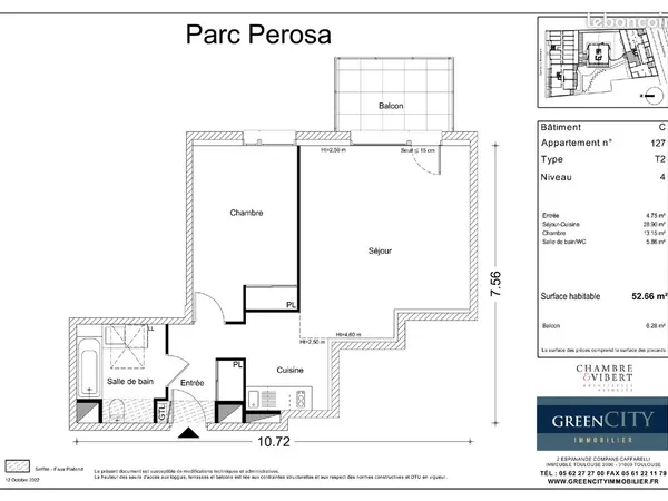 Location Appartement Meublé T2 