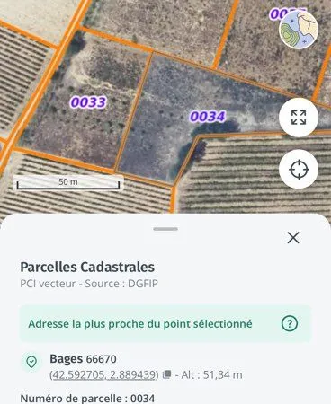 Lot de 2 parcelles agricoles avec forage - 6 300 m² - Bages 