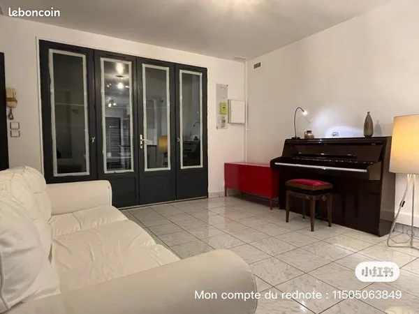 Loue maison 50m2+parking+2 jardins 1850 