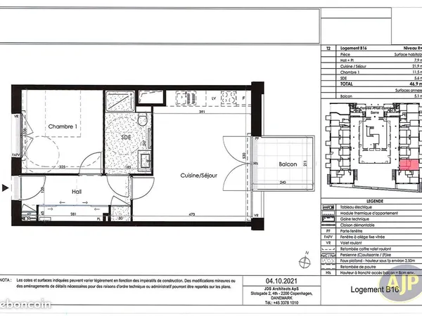 Appartement 2 pièces 47 m² 