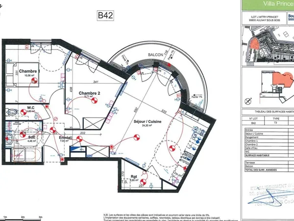 Appartement 3 pièces 61 m² 