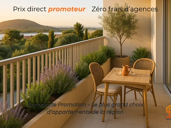 VUE MER A L'HORIZON POUR CE T3 AVEC TERRASSE IMMEDIATEMENT LIVRABLE DERNIER ETAGE 