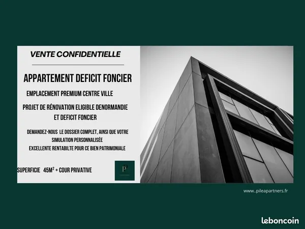 Appartement 2 pièces 45 m² 