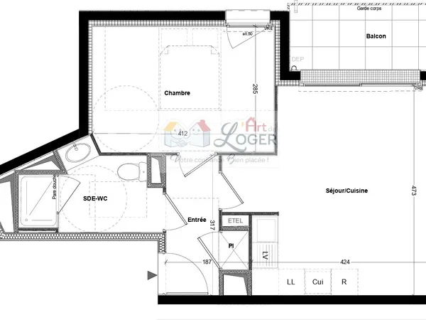 NANTES ROUTE DE SAINT JOSPEH, Appartement type 2, 