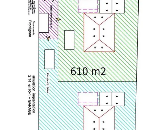 Terrain 640 m² FRONTIGNAN 