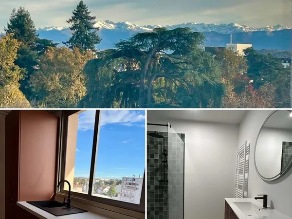 Appartement T3 80m2 - Lumineux, terrasse vue Pyrénées et parkings 