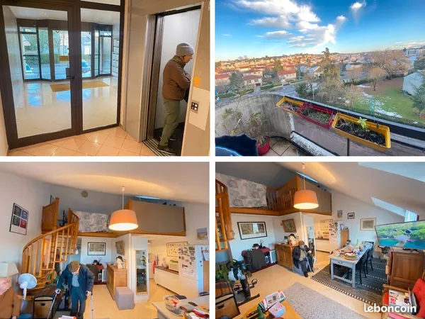 T4 82m2 Etage4, 2 Balcons, grd garage, cave 
