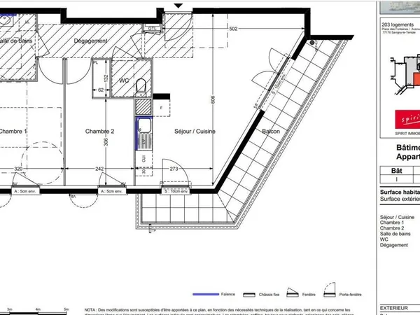 Appartement 3 pièces 58 m² 