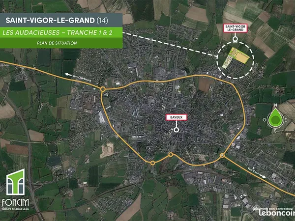 Terrain 723 m² Saint Vigor Le Grand 
