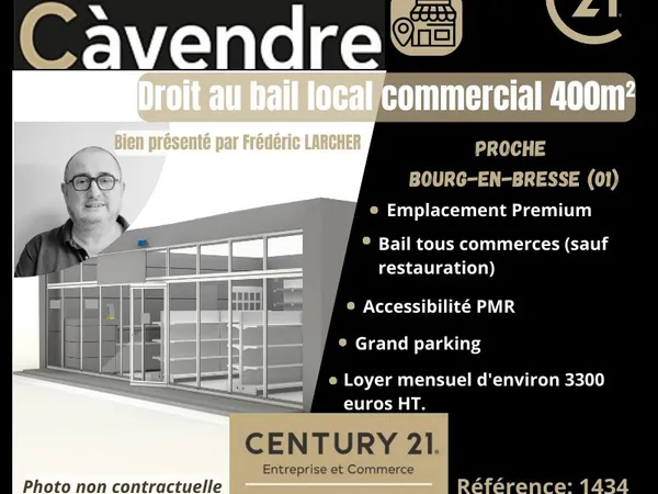 Local commercial 400 m² BOURG EN BRESSE 