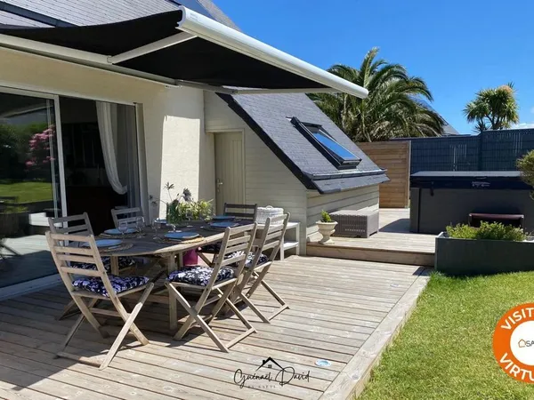 Roscoff, maison familiale clé en main en impasse, habitable de plain-pied, 4 chambres, grand jardin 