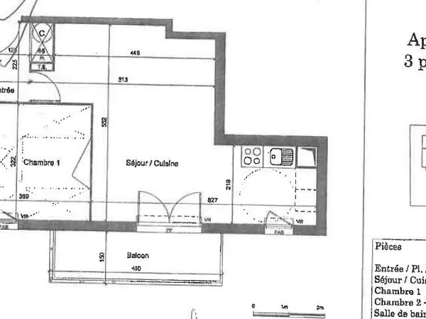 Appartement 3 pièces 66 m² 