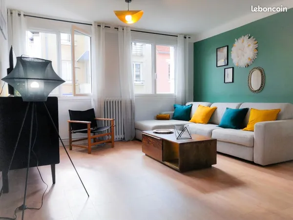 T3 meublé et équipé avec jardin partagé 
