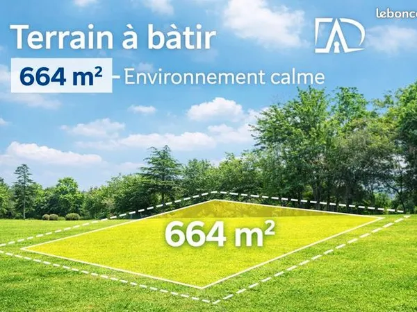 Terrain 664 m² 
