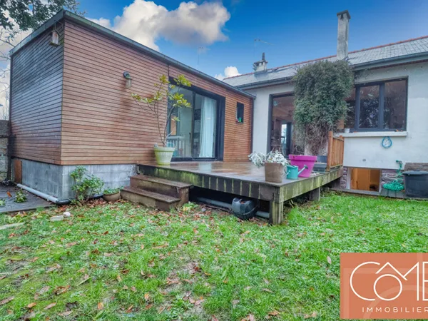 A VENDRE AU CABINET CÔME IMMOBILIER RENNES - MAISON DE 85M² HAB (121M² UTILES) - GARAGE - JARDIN 