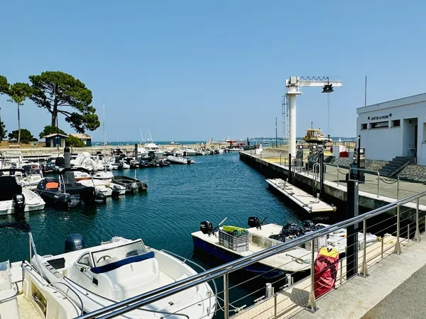 Cap-Ferret, vue bassin & port de La Vigne, très belle villa d'architecte, 190 m2, 6 chambres, 6 