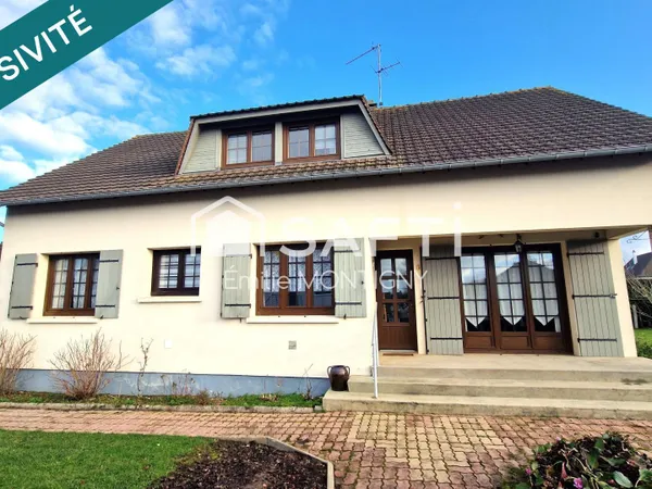 Maison lumineuse - 194m2 - 6 chambres -garage et terrain 