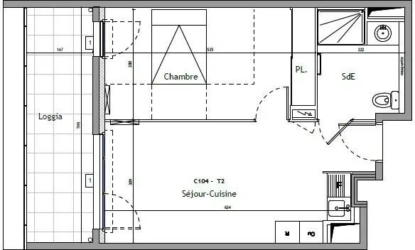 Appartement 2 pièces 40 m² 