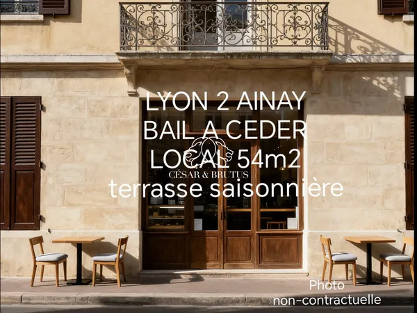 Droit au bail - Local 54m2 -Ainay Lyon2 