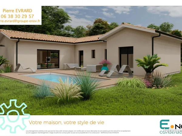 Terrain 1 069 m² Virelade 