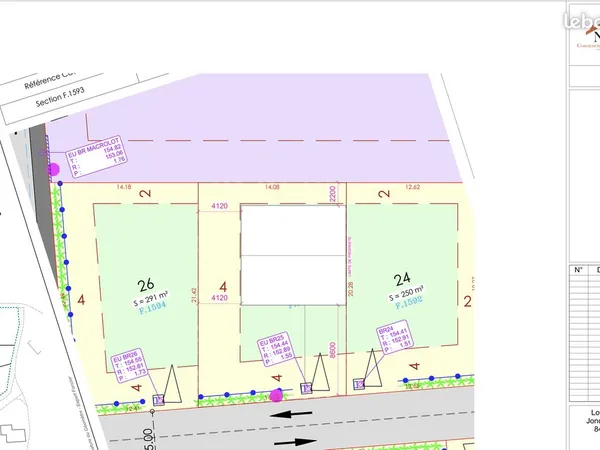 Dernier lot disponible dans lotissement au calme - 294m² 