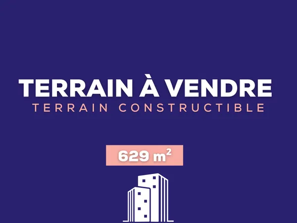 Terrain viabilisé de 629 m2 avec vue dégagée. 